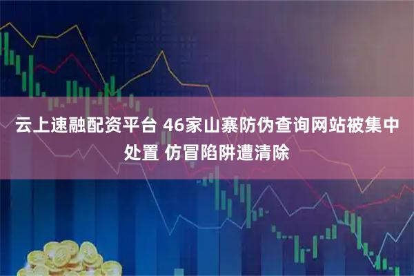 云上速融配资平台 46家山寨防伪查询网站被集中处置 仿冒陷阱遭清除